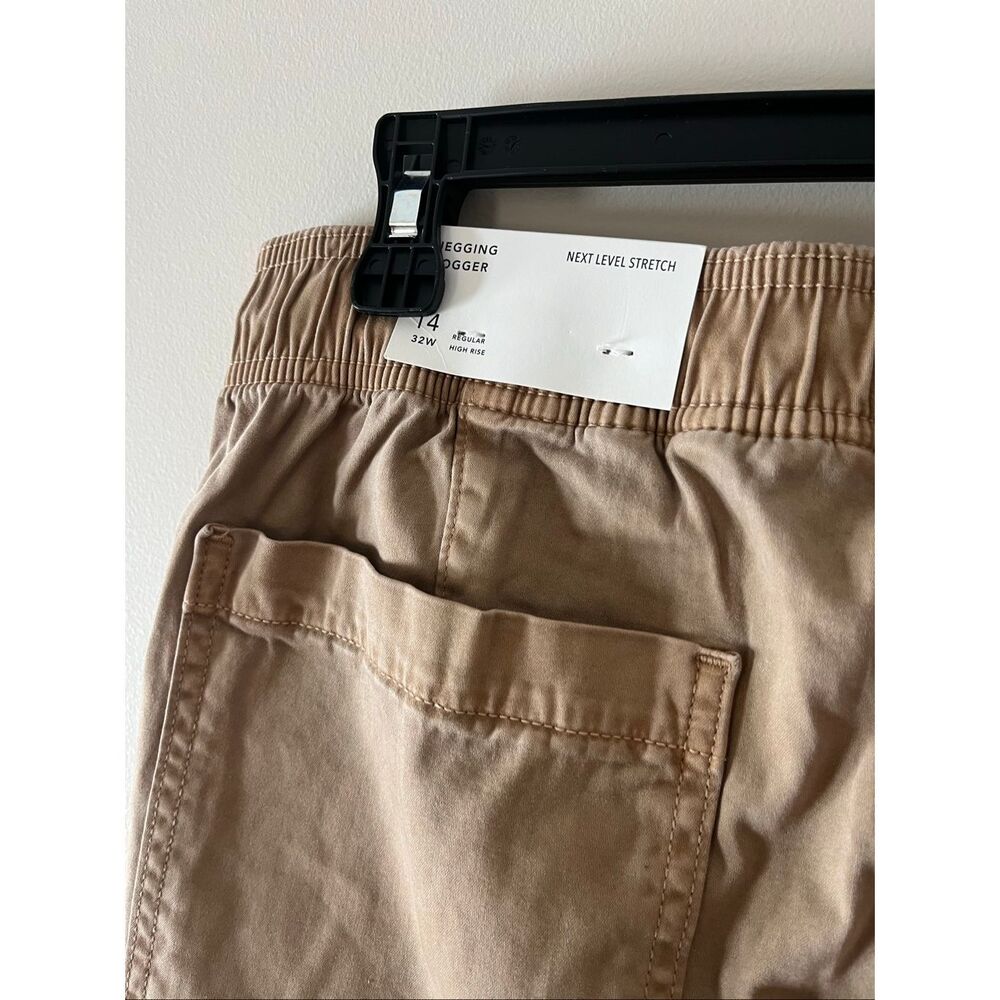 American Eagle Next Level Stretch High Rise Jegging Jogger Khaki Tan Size 14 NWT - Picture 8 of 8